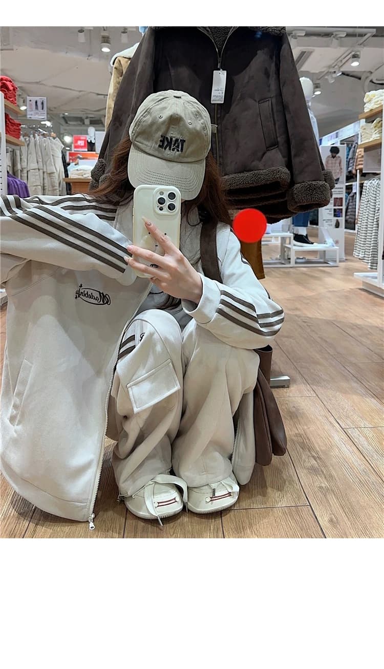 질량 선물 물품 2026 봄과 가을 옷 임산부 세트 후드티 재킷 복부 지지 와이드 레그 팬츠 봄 가을 투피스 세트 상세 이미지 22