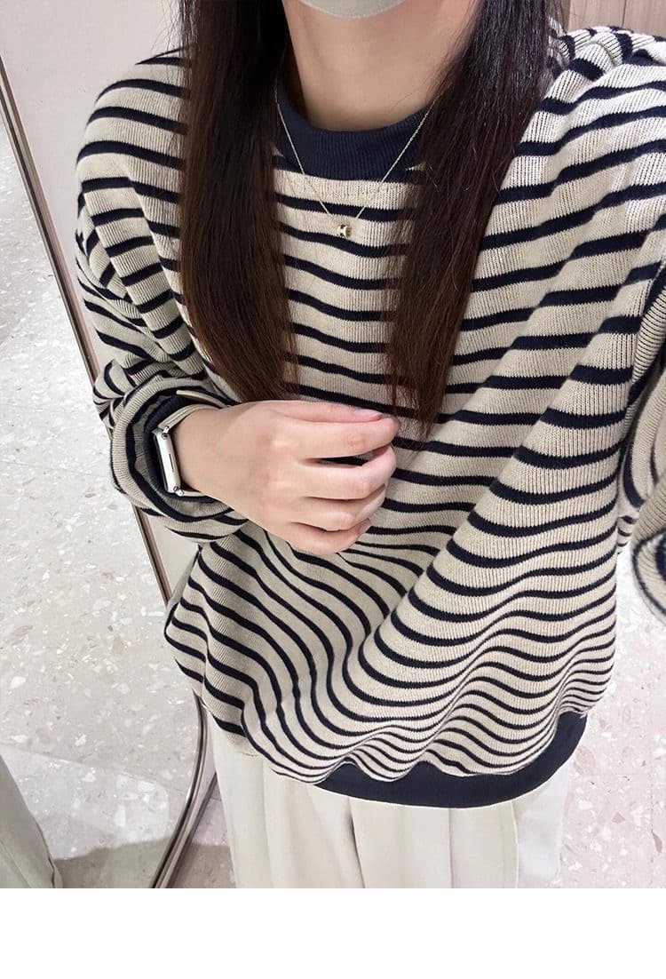 질량 선물 물품 2026 임산부 봄 가을 세트 스트라이프 후드티 복부 지지 토끼 울 바지 봄과 가을 투피스 세트 상세 이미지 25
