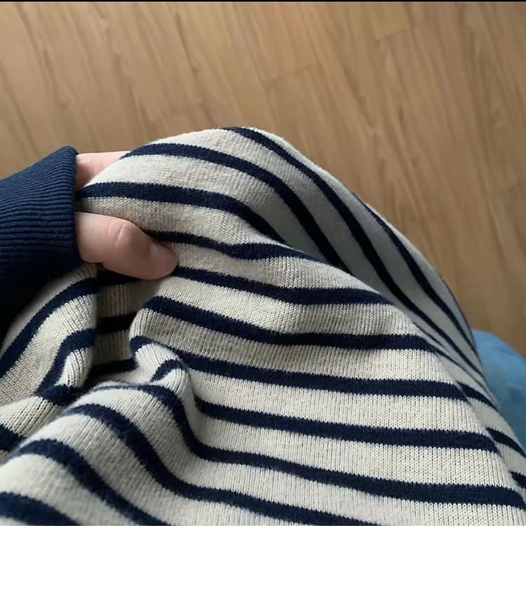 질량 선물 물품 2026 임산부 봄 가을 세트 스트라이프 후드티 복부 지지 토끼 울 바지 봄과 가을 투피스 세트 상세 이미지 30