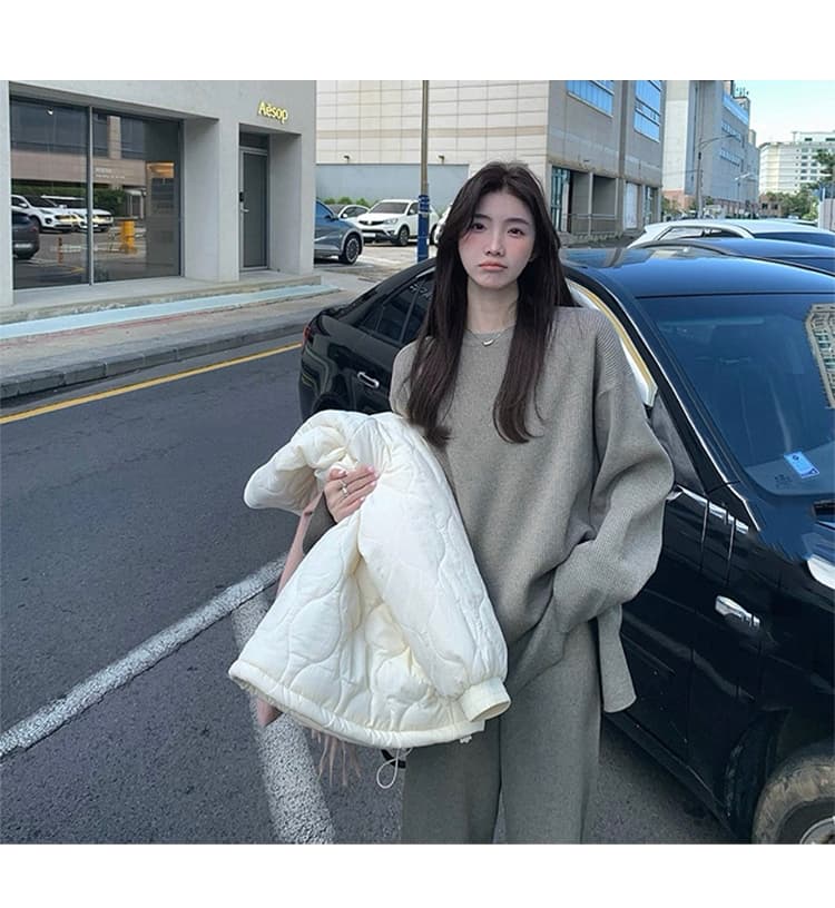 질량 선물 물품 2026 임산부 봄 가을 세트 니트 스웨터 하이웨이스트 임산부 바지 봄과 가을 투피스 세트 상세 이미지 31