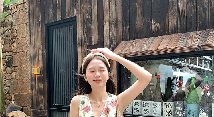 지금 여름 신제품 자수 한국 스타일 민소매 맨위 와이드 레그 팬츠 상세 이미지 49
