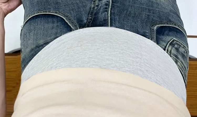 임산부 청바지 2026 새로운 외출용 만나는 반바지 다용도 핫걸 초단바지 하이웨이스트 복부 지지 슬림해 보이는 반바지 상세 이미지 36