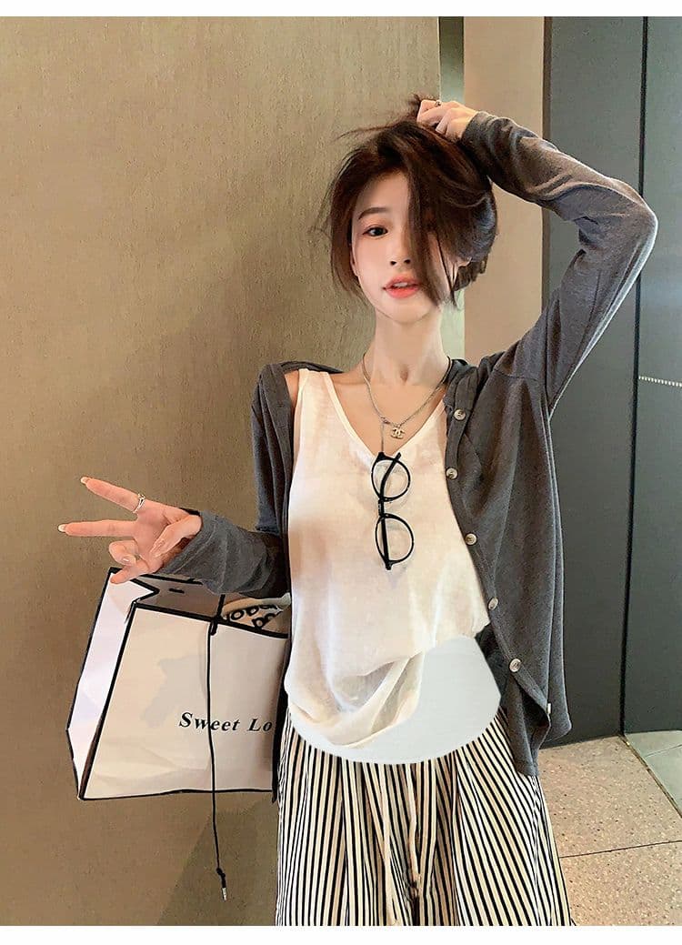 임산부 캐주얼 바지 한 부서 스트라이프 캐주얼 바지 가을 새로운 하이웨이스트 복부 지지 와이드 레그 팬츠 외출용 상세 이미지 10