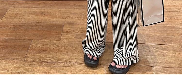 임산부 캐주얼 바지 한 부서 스트라이프 캐주얼 바지 가을 새로운 하이웨이스트 복부 지지 와이드 레그 팬츠 외출용 상세 이미지 14