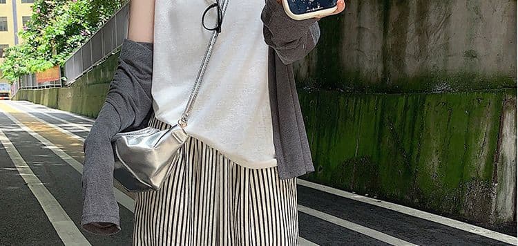 임산부 캐주얼 바지 한 부서 스트라이프 캐주얼 바지 가을 새로운 하이웨이스트 복부 지지 와이드 레그 팬츠 외출용 상세 이미지 16