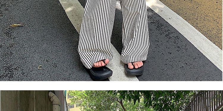 임산부 캐주얼 바지 한 부서 스트라이프 캐주얼 바지 가을 새로운 하이웨이스트 복부 지지 와이드 레그 팬츠 외출용 상세 이미지 22