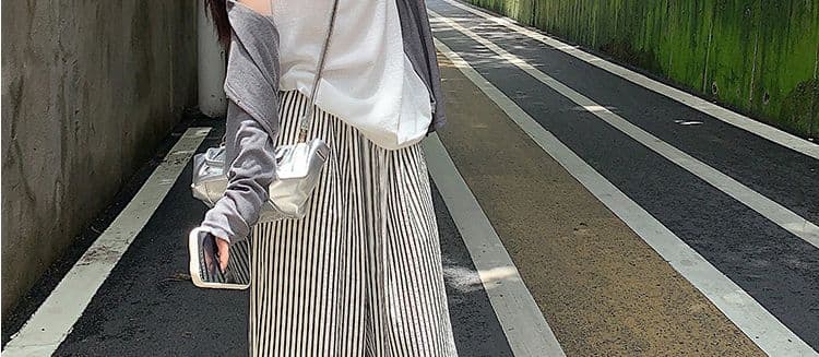 임산부 캐주얼 바지 한 부서 스트라이프 캐주얼 바지 가을 새로운 하이웨이스트 복부 지지 와이드 레그 팬츠 외출용 상세 이미지 24