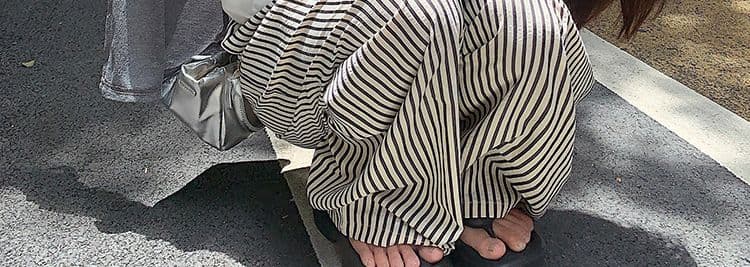 임산부 캐주얼 바지 한 부서 스트라이프 캐주얼 바지 가을 새로운 하이웨이스트 복부 지지 와이드 레그 팬츠 외출용 상세 이미지 49