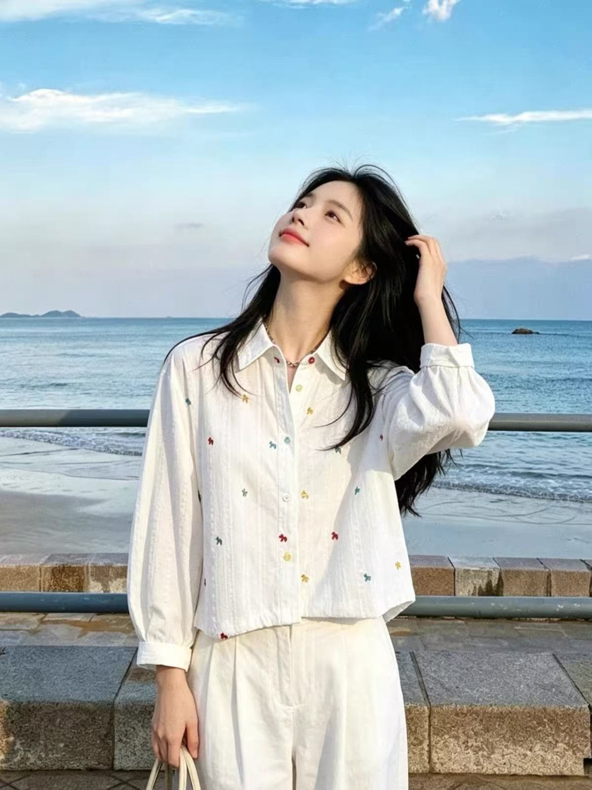 고급 센스 디자인 센스 우아함 다용도 패션 프랑스식 한 부서 고급 2026 여름 새로운 아름다운 맨위 상세 이미지 5