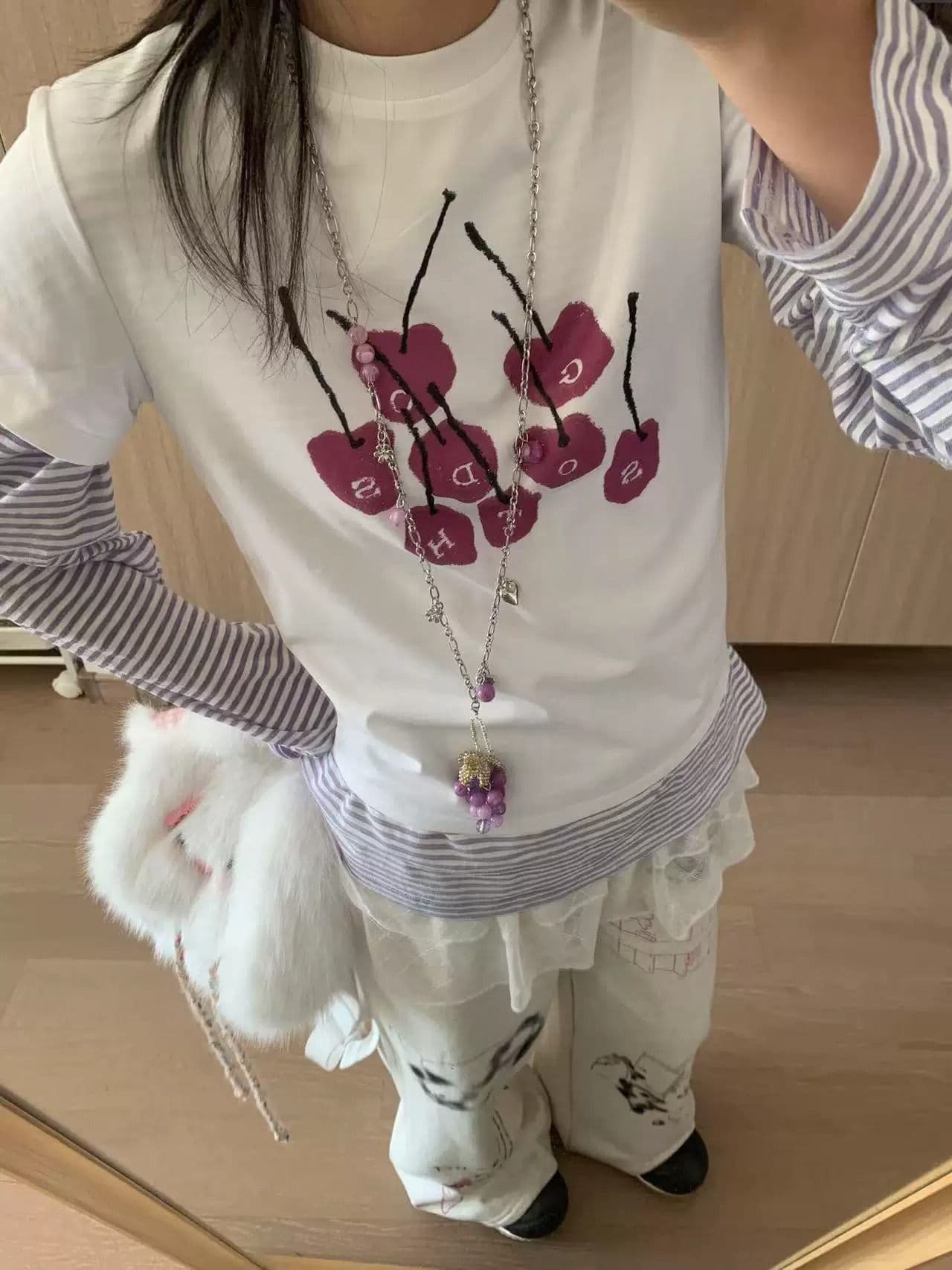 순면 40 220 그램 92 면 8 암모니아 Lun 한국 스타일 새로운 긍정적 인 어깨 반팔 티셔츠 여성 프린트 핫걸 맨위 상세 이미지 4