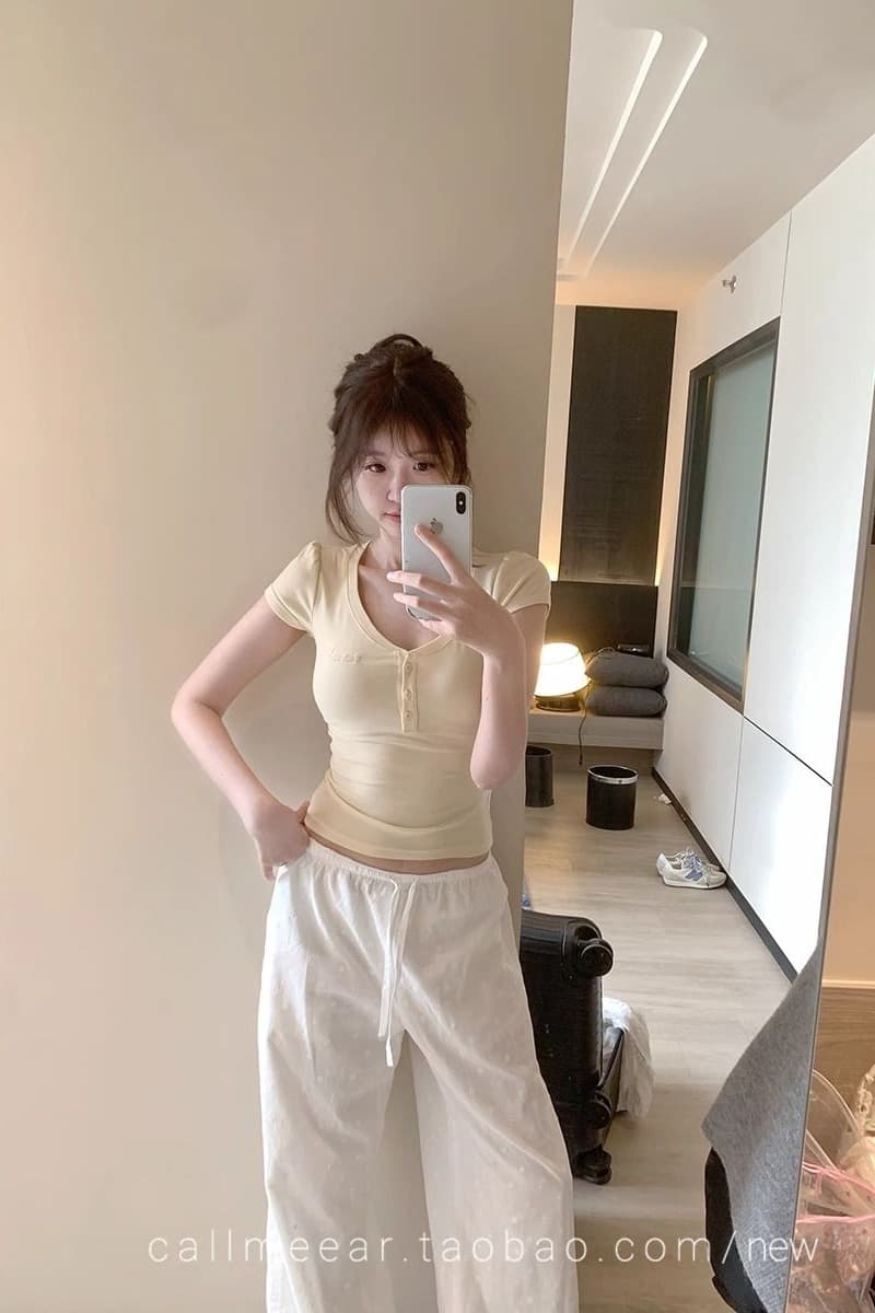 270 그램 사람들 면 다용도 자수 t 한국 스타일 거품 소매 티셔츠 여성 여름 핫걸 몸매 가꾸기 슬림해 보이는 반팔 순수한 욕망 맨위 이미지 6