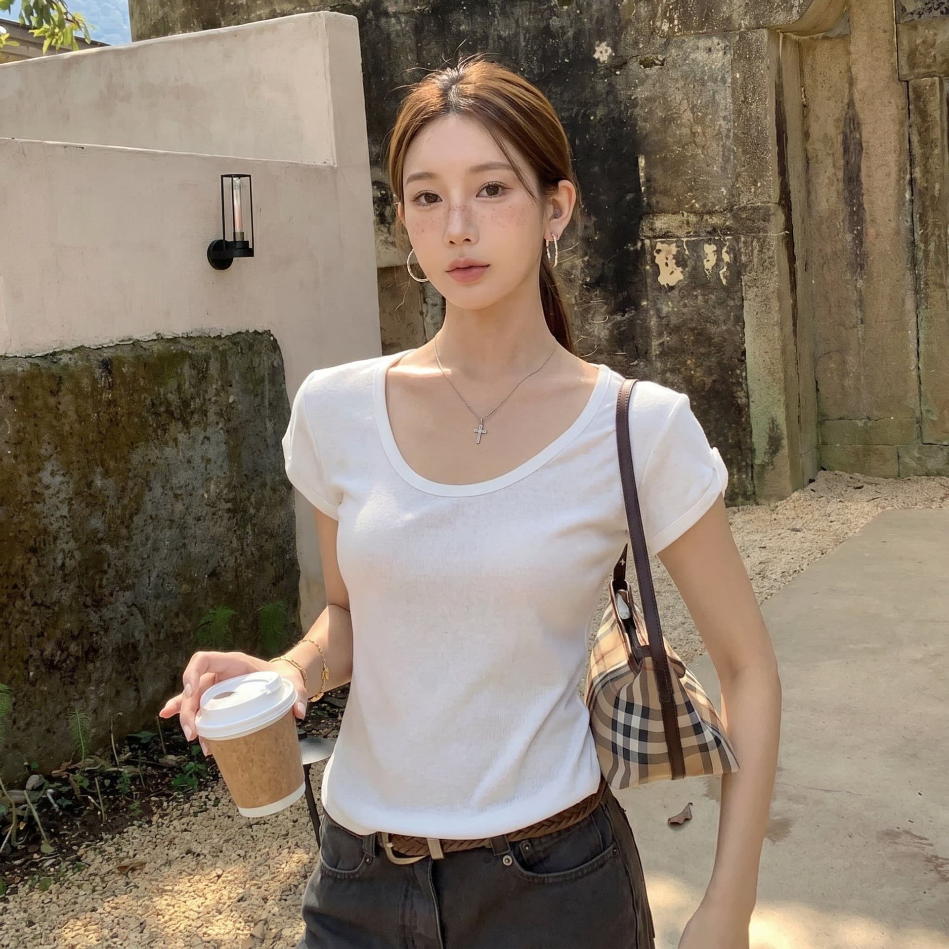 작은 대중 긍정적 인 어깨 u 칼라 반팔 여성 초여름 높은 품질 꼬집기 허리 고유 한 아름다운 연령 감소 맨위