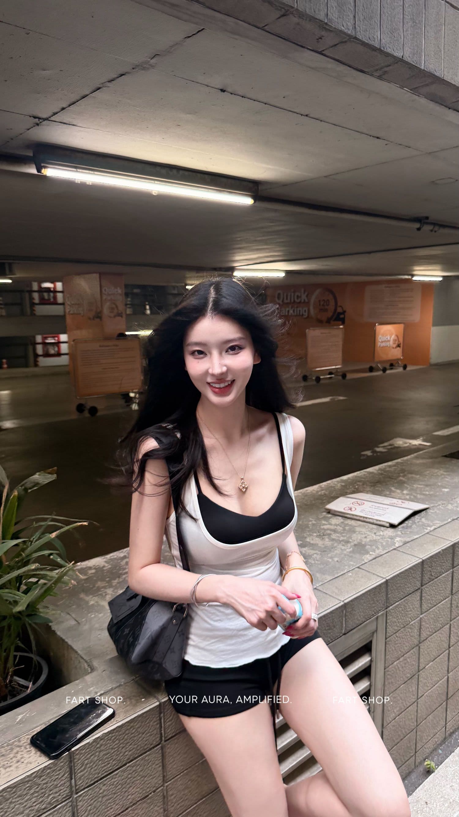 withmin 핫걸 캐주얼 세트 여성 2026 여름 새로운 배색 캐미솔 상세 이미지 6