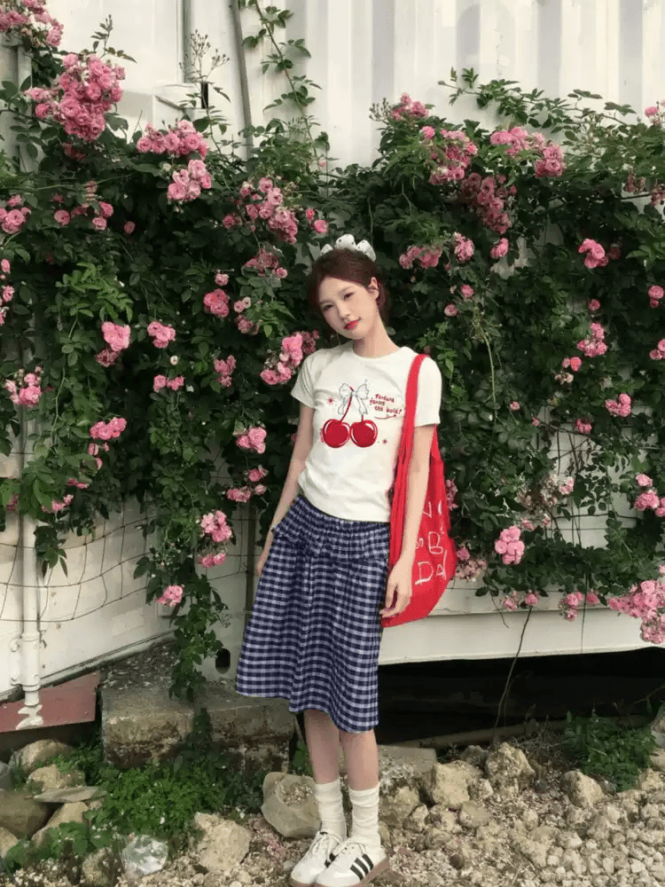 순면 40 220 그램 92 면 8 암모니아 Lun 한국 스타일 새로운 긍정적 인 어깨 반팔 티셔츠 여성 프린트 핫걸 맨위