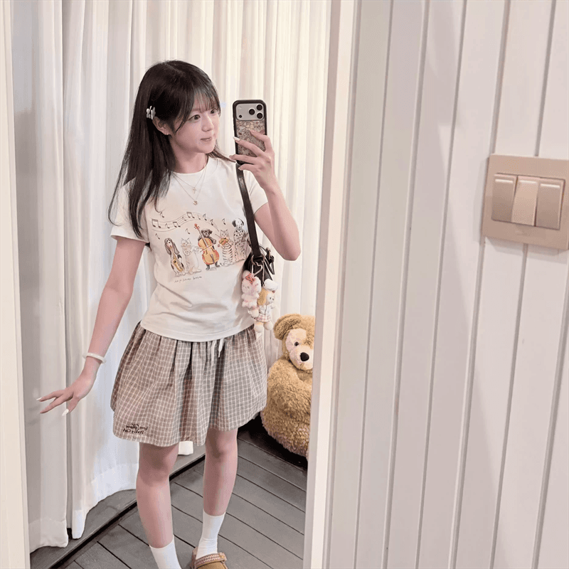 순면 40 220 그램 92 면 8 암모니아 Lun 한국 스타일 새로운 긍정적 인 어깨 반팔 티셔츠 여성 프린트 핫걸 맨위