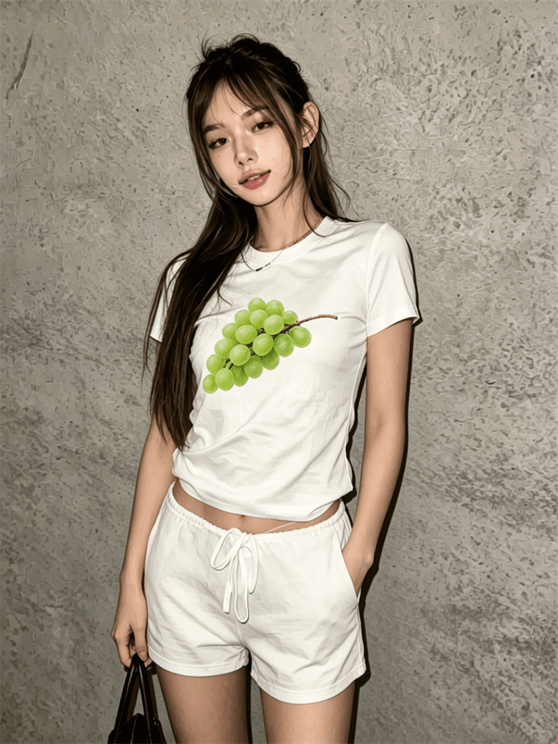 순면 40 220 그램 92 면 8 암모니아 Lun 한국 스타일 새로운 긍정적 인 어깨 반팔 티셔츠 여성 프린트 몸매 가꾸기 핫걸 맨위