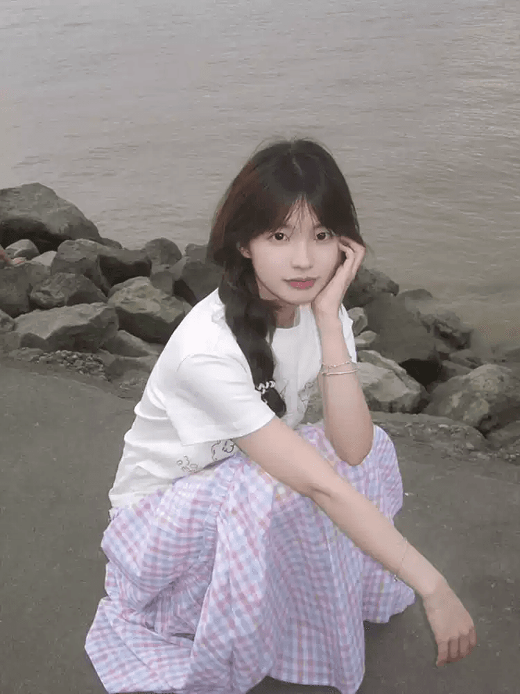 순면 40 220 그램 92 면 8 암모니아 Lun 한국 스타일 새로운 긍정적 인 어깨 반팔 티셔츠 여성 프린트 몸매 가꾸기 핫걸 맨위 이미지 3