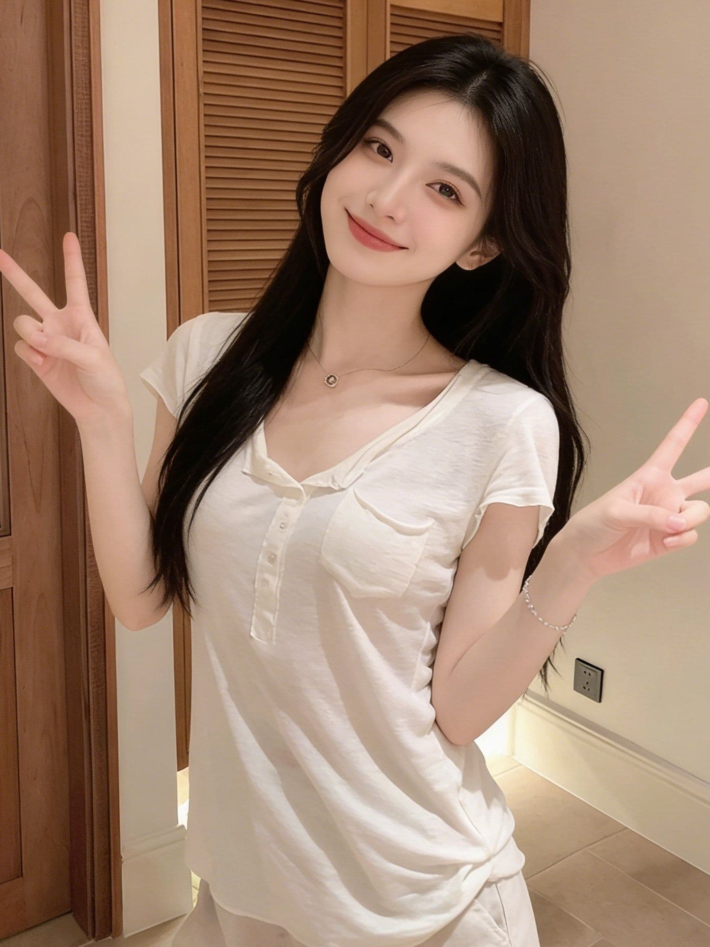 눈꽃 면 famouswang 여름 새로운 오래된 돈 다용도 와 성별 부드러운 통기성 핫걸 반팔 티셔츠 여성 이미지 2