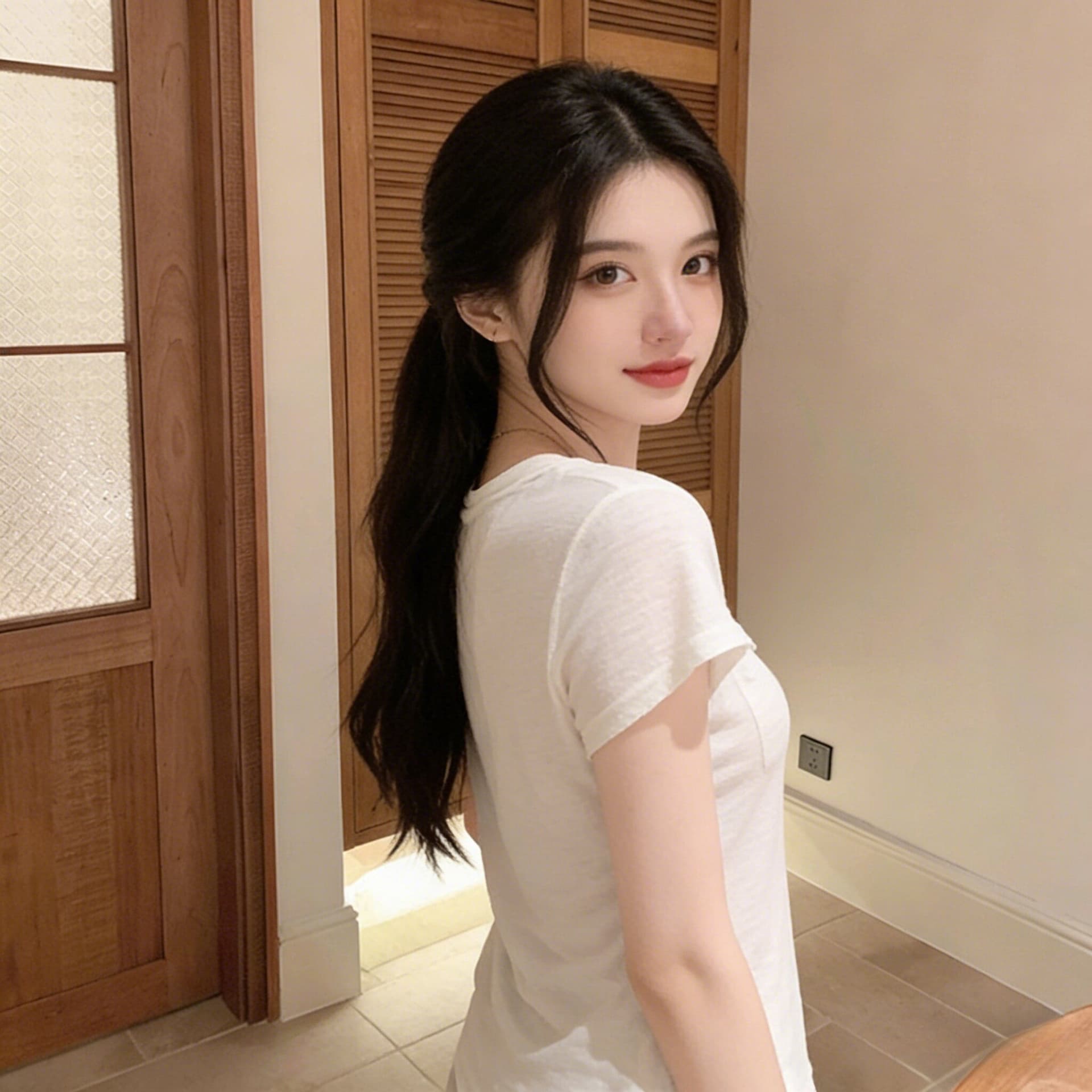 눈꽃 면 famouswang 여름 새로운 오래된 돈 다용도 와 성별 부드러운 통기성 핫걸 반팔 티셔츠 여성 상세 이미지 5
