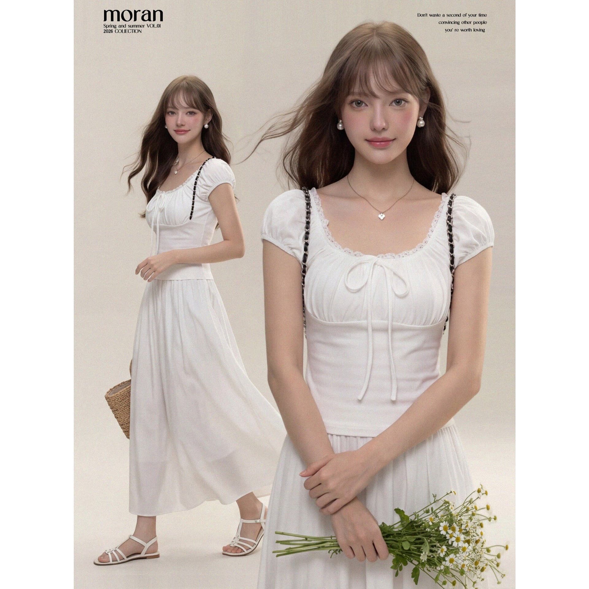 광장 칼라 레이스 반팔 맨위 여성 여름 새로운 순수한 욕망 바람 디자인 센스 펌프 로프 몸매 가꾸기 슬림해 보이는 화이트 티셔츠