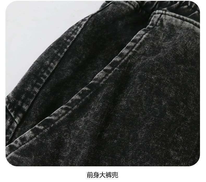 국경 간 순면 무거운 워싱 마 오래된 아메리칸 레트로 여름 루즈핏 5 점 반바지 남녀 일반 한 마디 핏 스타일 상세 이미지 13