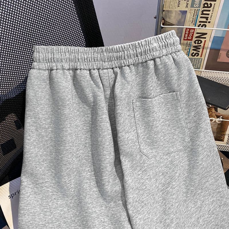 280 그램 후아 면 복합 우유 실크 허리밴드 펌프 로프 주머니 해체 패치워크 운동 5 점 반바지 상세 이미지 8