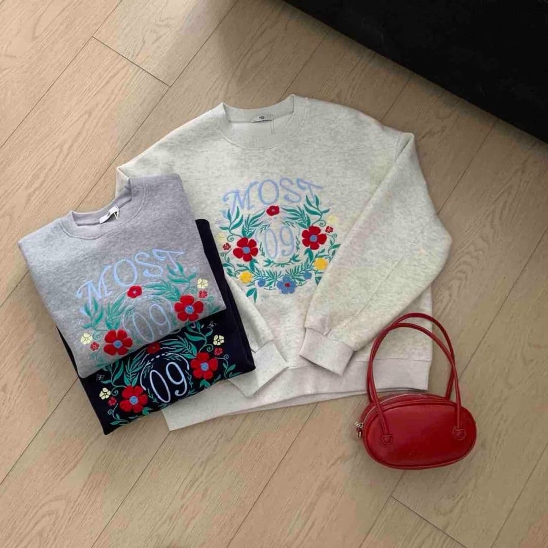 경관 그림 모방 Mianhua 면 복합 얇은 스타일 310g 털이 있는 400g 라운드 넥 후드티 여성 가을 겨울 국경 간 조수 브랜드 맨위 상세 이미지 3