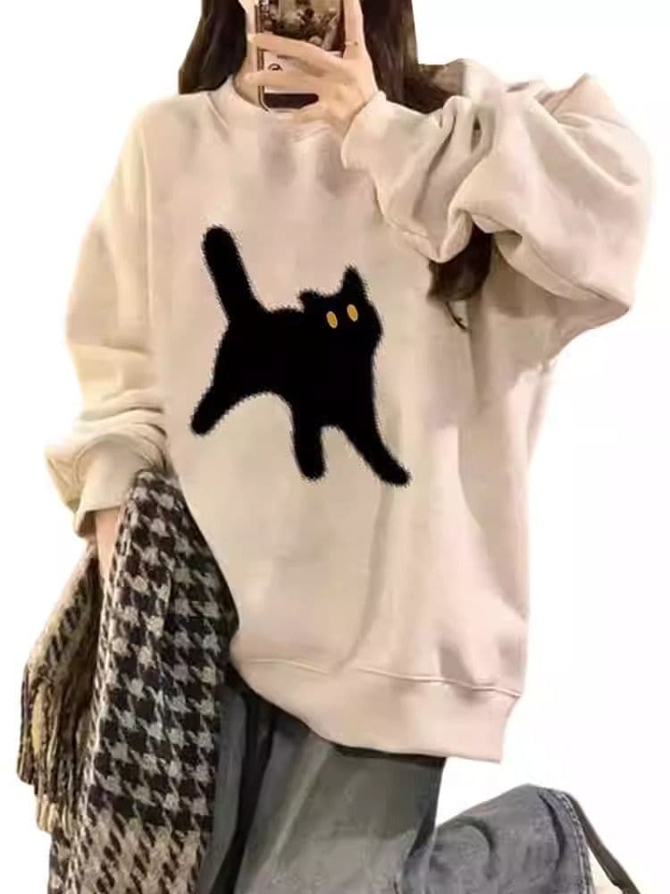 경관 그림 모방 Mianhua 면 복합 얇은 스타일 310g 털이 있는 400g 라운드 넥 후드티 여성 가을 겨울 국경 간 조수 브랜드 맨위 상세 이미지 6