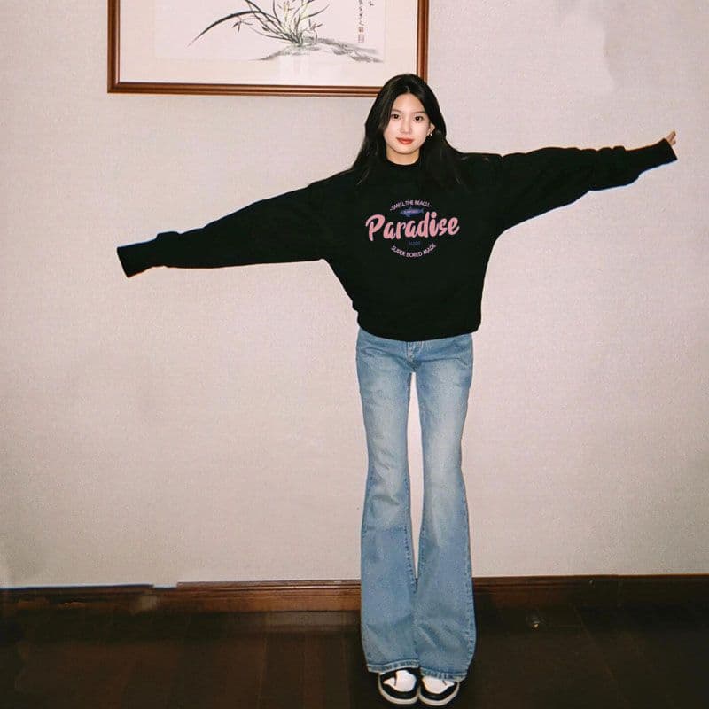경관 그림 모방 Mianhua 면 복합 얇은 스타일 310g 털이 있는 400g 라운드 넥 후드티 여성 가을 겨울 국경 간 조수 브랜드 맨위 상세 이미지 9