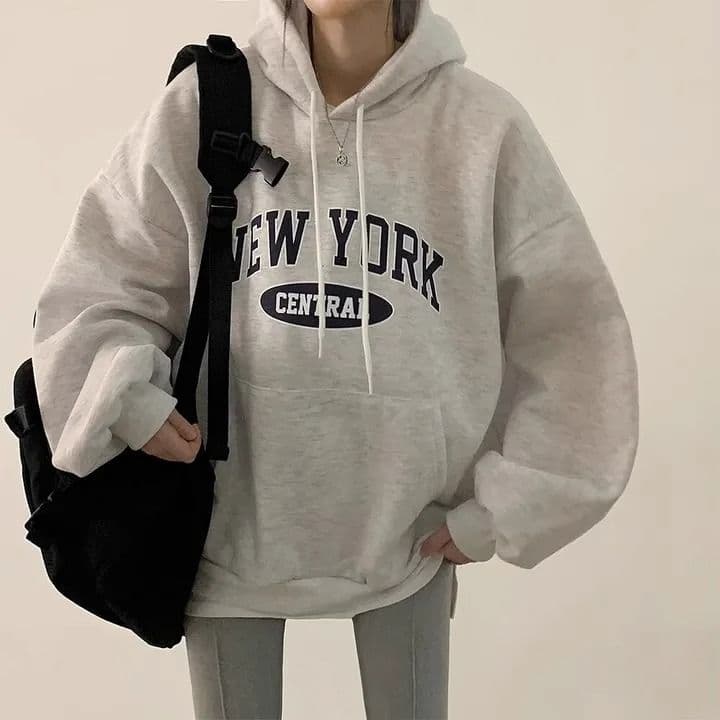 경관 그림 2026 모방 Mianhua 면 복합 얇은 스타일 310g 털이 있는 400g 후드 티 스웨터 여성 가을 겨울 조수 브랜드 맨위 상세 이미지 5