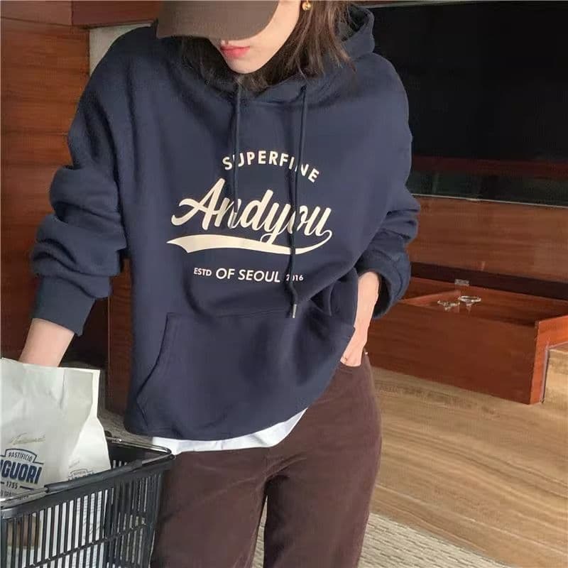 경관 그림 2026 모방 Mianhua 면 복합 얇은 스타일 310g 털이 있는 400g 후드 티 스웨터 여성 가을 겨울 조수 브랜드 맨위 상세 이미지 30