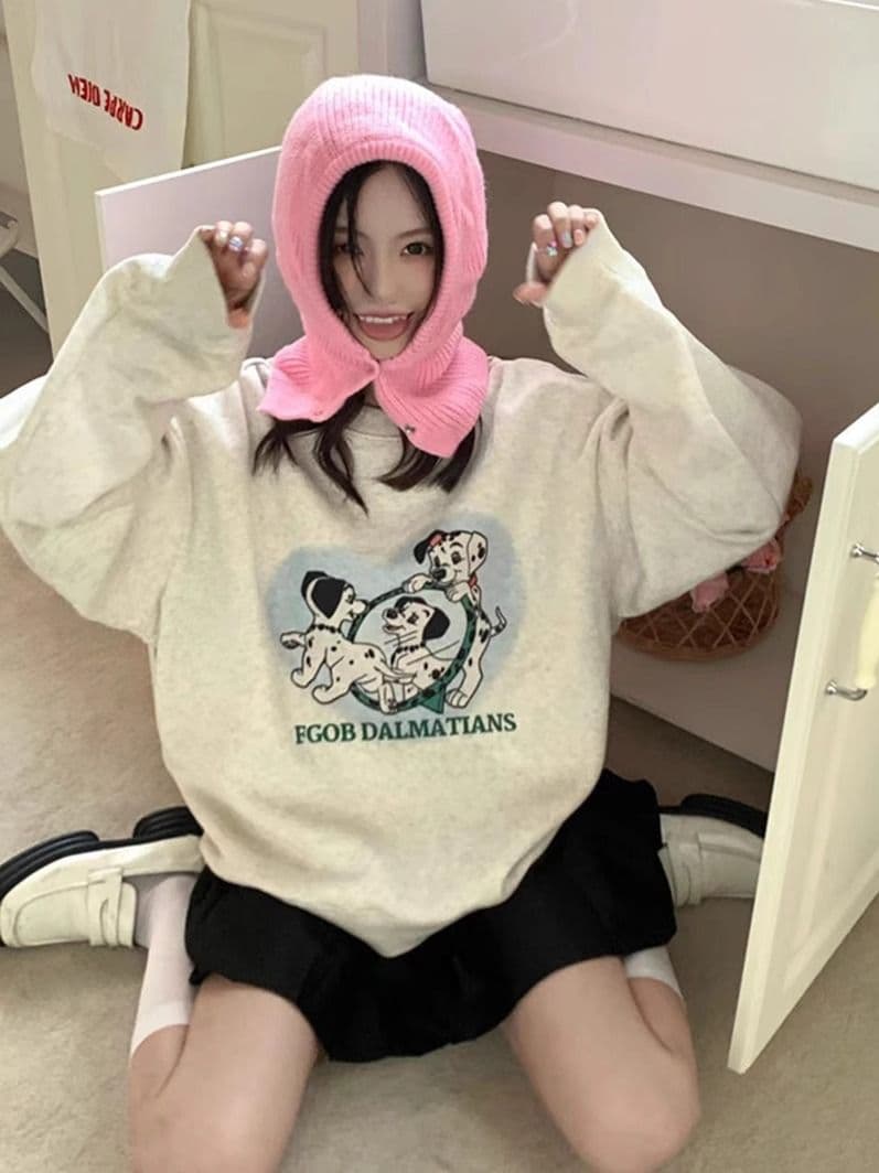 경관 그림 모방 Mianhua 면 복합 얇은 스타일 310g 털이 있는 400g 라운드 넥 후드티 여성 가을 겨울 국경 간 조수 브랜드 맨위