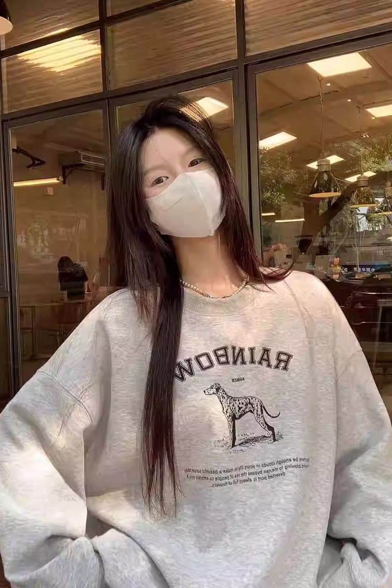 경관 그림 모방 Mianhua 면 복합 얇은 스타일 310g 털이 있는 400g 라운드 넥 후드티 여성 가을 겨울 국경 간 조수 브랜드 맨위 이미지 5