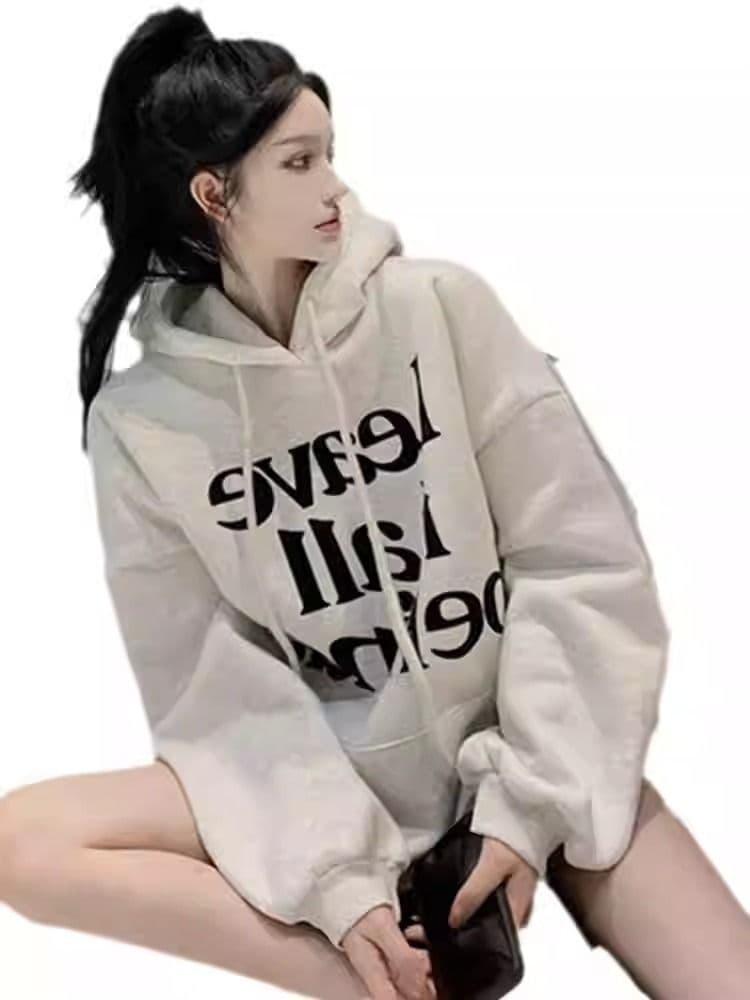 경관 그림 모방 Mianhua 면 복합 얇은 스타일 310g 털이 있는 400g 2026 후드 티 스웨터 여성 가을 겨울 맨위 상세 이미지 6