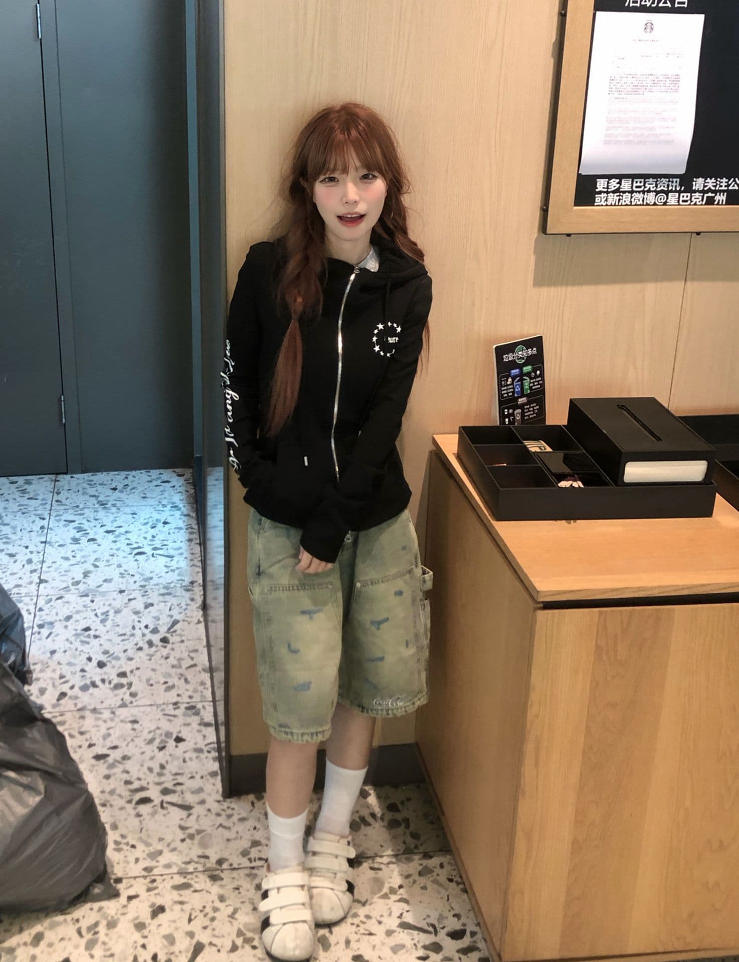 2026 아메리칸 레트로 프린트 후드 티 스웨터 여성 이른 가을 폭발 몸매 가꾸기 달콤한 핫걸 오픈 가디건 쇼트 스타일 조수 브랜드 맨위 상세 이미지 11