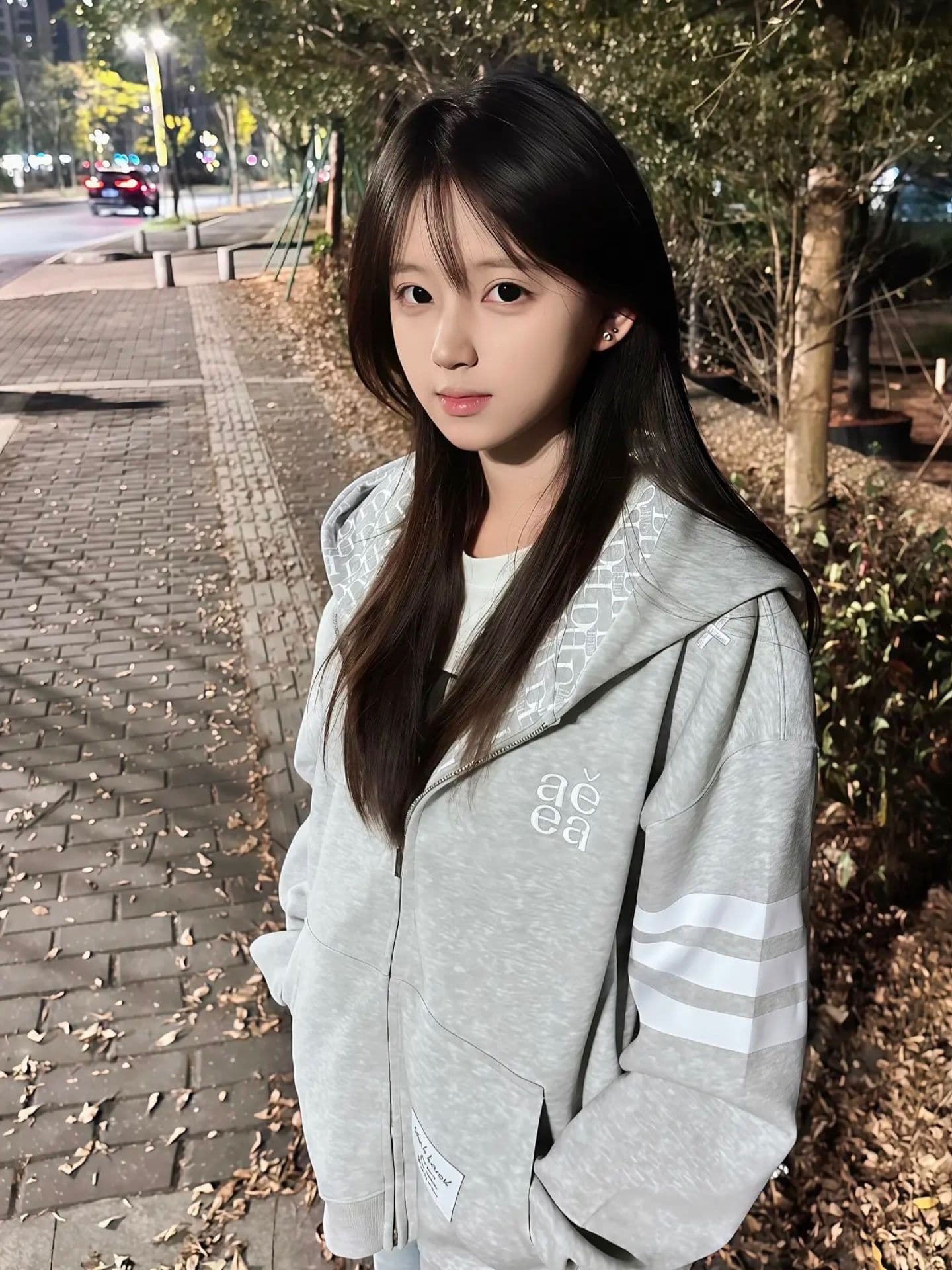 얇은 스타일 전후 자수 원본 천 인사이드 펌프 순수한 Mianhua 면 복합 후드티 여성 한국 스타일 조수 브랜드 재킷 상세 이미지 5