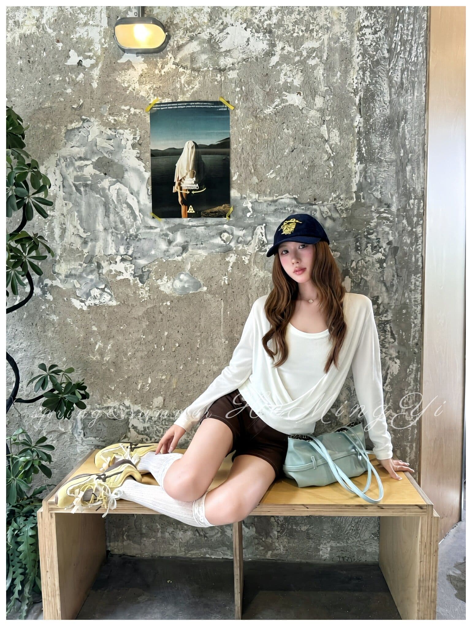 2026 가을 한 부서 순수한 욕망 바람 슬립 블라우스 두 조각 여성 세트 대 라운드 넥 루즈핏 슬림해 보이는 긴팔 자외선 차단 맨위 상세 이미지 16