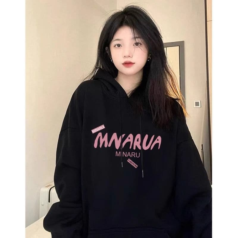 경관 그림 정가 모방 Mianhua 면 복합 얇은 스타일 310g 털이 있는 400g 후드 티 스웨터 여성 가을 겨울 재킷