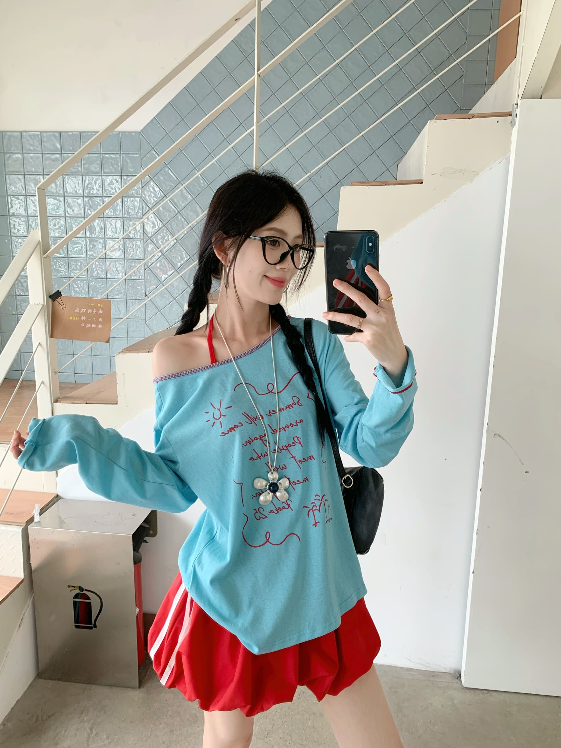 리넨 면화 한국 스타일 새로운 벨트 가슴 패드 휴가 바람 세트 비스듬한 어깨 긴팔 티셔츠 인사이드 가져 가라. 행침 목 캐미솔 상세 이미지 7