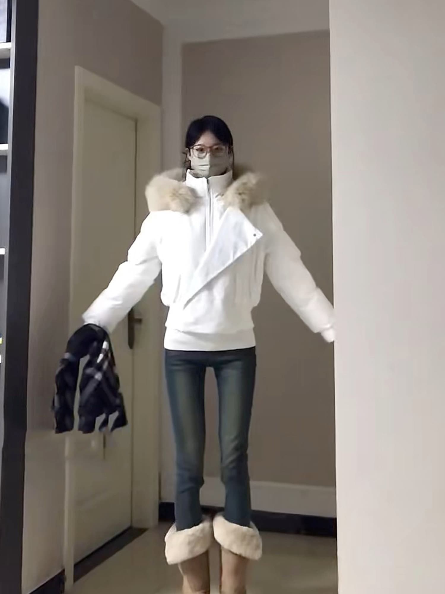 블루스 순간 여우 모피 칼라 쇼트 스타일 자이언트 잘 생긴 다운 재킷 여성 머저리 작은 키 재킷 새로운 코튼 자켓 상세 이미지 35
