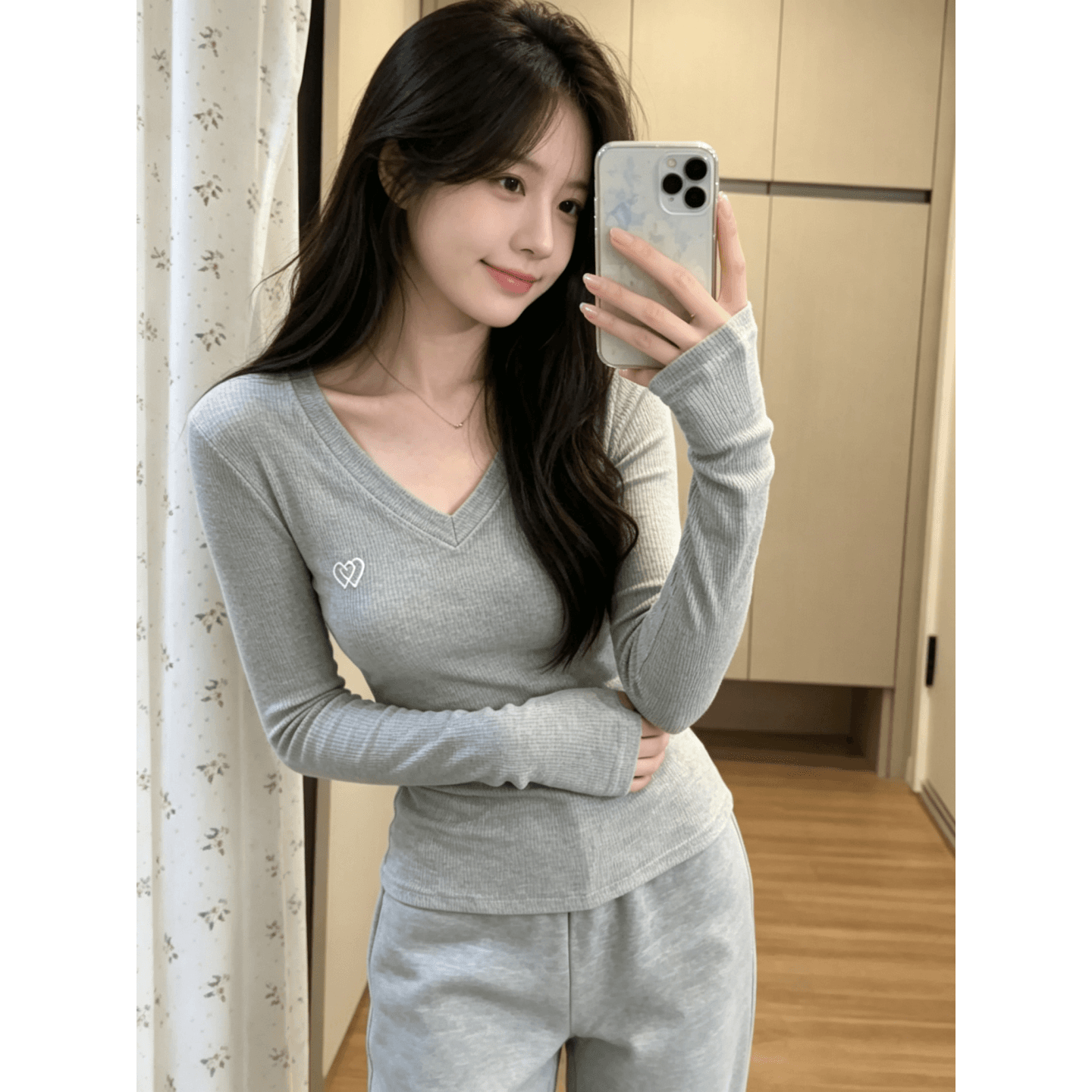 뮤 S 양모 210 그램 2026 한국 스타일 새로운 작은 대중 디자인 센스 몸매 가꾸기 슬림해 보이는 인사이드 가져 가라. 핫걸 맨위 여성 상세 이미지 3