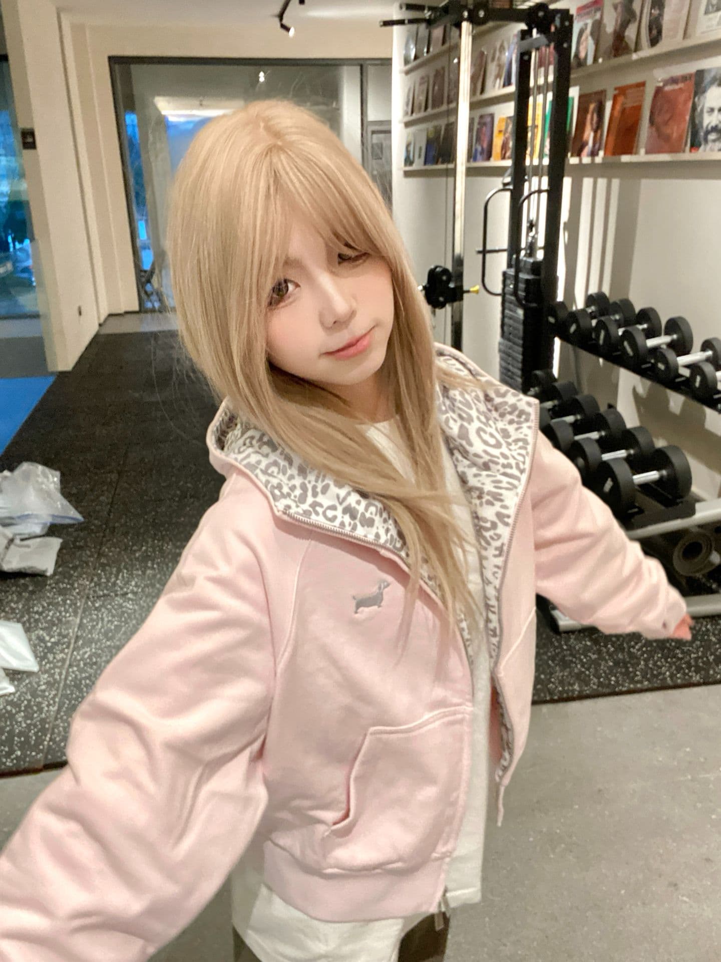 얇은 스타일 자수 백금 지퍼 순수한 Mianhua 면 복합 가을 겨울 한국 스타일 후드티 여성 조수 브랜드 재킷 이미지 3