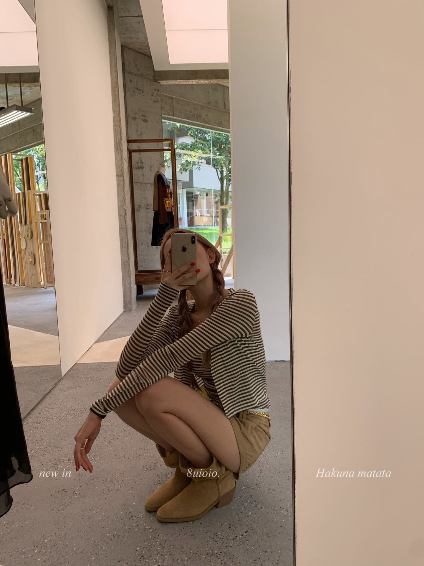 주간 실크 스트라이프 이른 가을 한 부서 캐미솔 오픈 가디건 두 조각 여성 세트 가을 핫걸 긴팔 쇼트 스타일 맨위 세트 상세 이미지 8