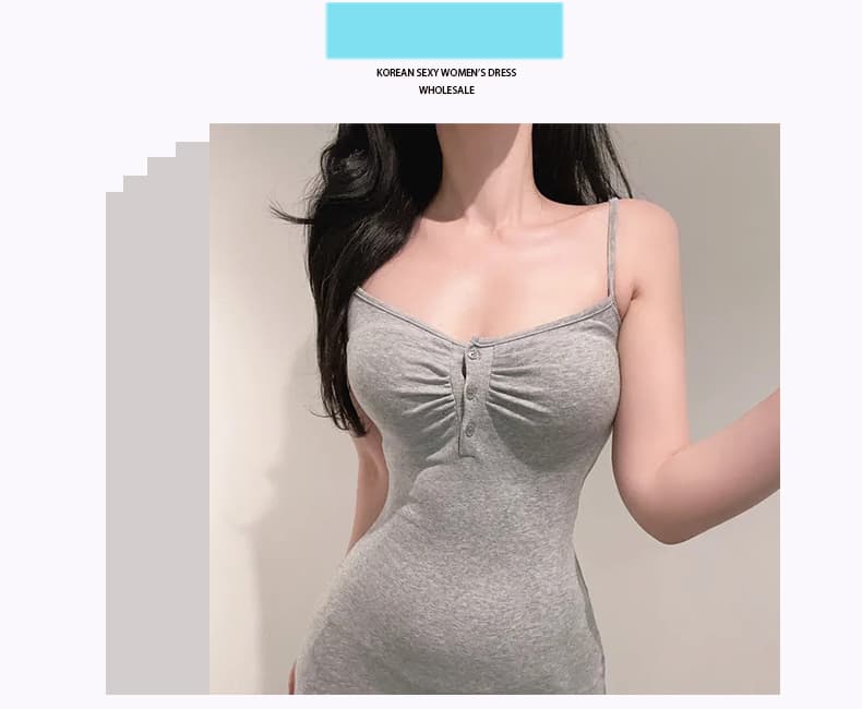 한국 동대문 신제품 슈퍼 화재 디스플레이 몸 섹시함 여성 타이트 스커트 슬립 드레스 오픈 가디건 투피스 세트 상세 이미지 1