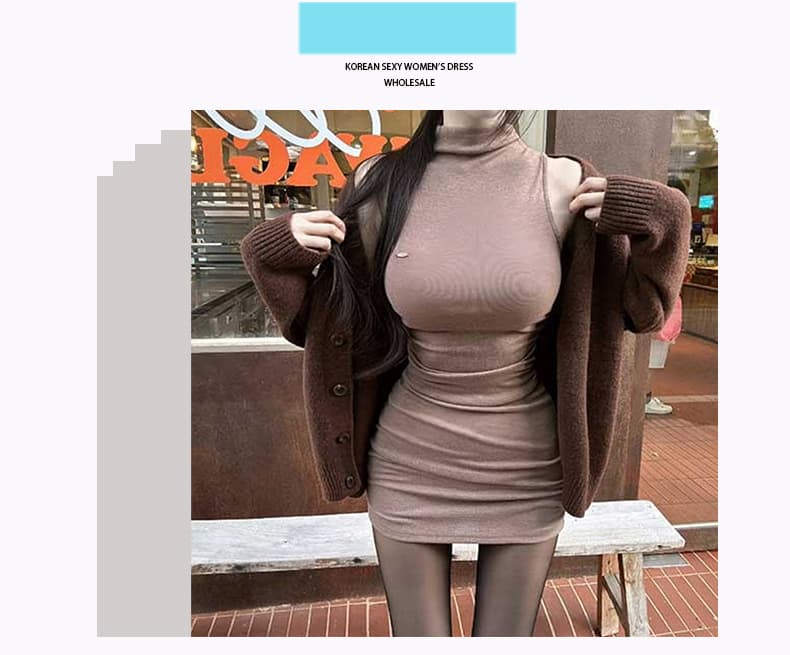 한국 동대문 신제품 미니멀리즘 느긋한 바람 슈퍼 잘 생긴 루즈핏 니트 카디건 코트 se 상세 이미지 1