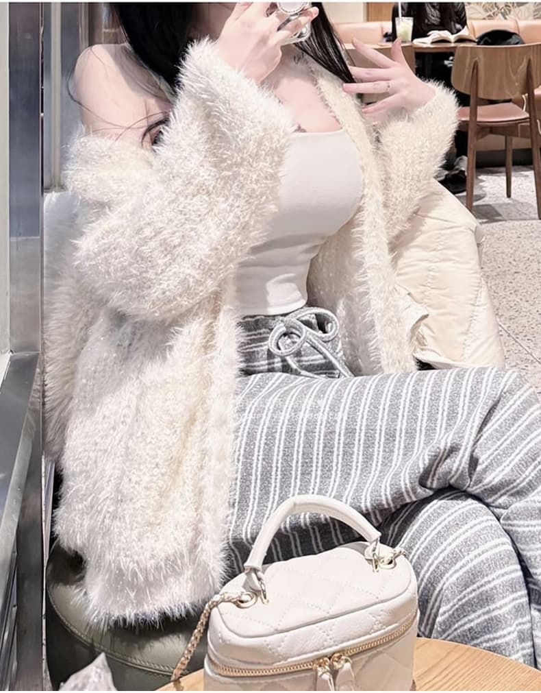 한국 동대문 신제품 느긋한 느슨함 센스 한 부서 슬림해 보이는 허리밴드 스트라이프 와이드 레그 팬츠 상세 이미지 12