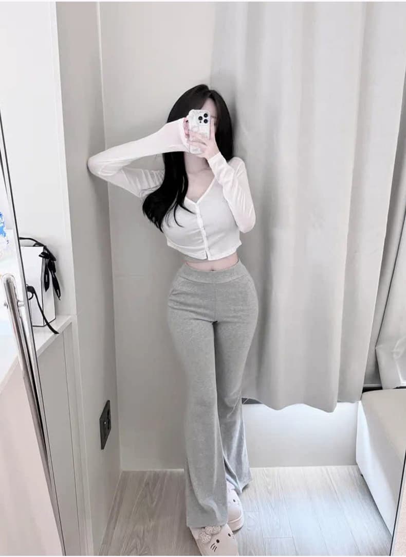 한국 동대문 신제품 인력 하나 슬림해 보이는 디스플레이 다리 길이 하이웨이스트 부츠컷 캐주얼 바지 상세 이미지 10