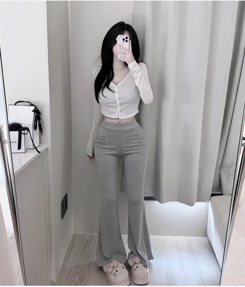 한국 동대문 신제품 인력 하나 슬림해 보이는 디스플레이 다리 길이 하이웨이스트 부츠컷 캐주얼 바지 상세 이미지 13