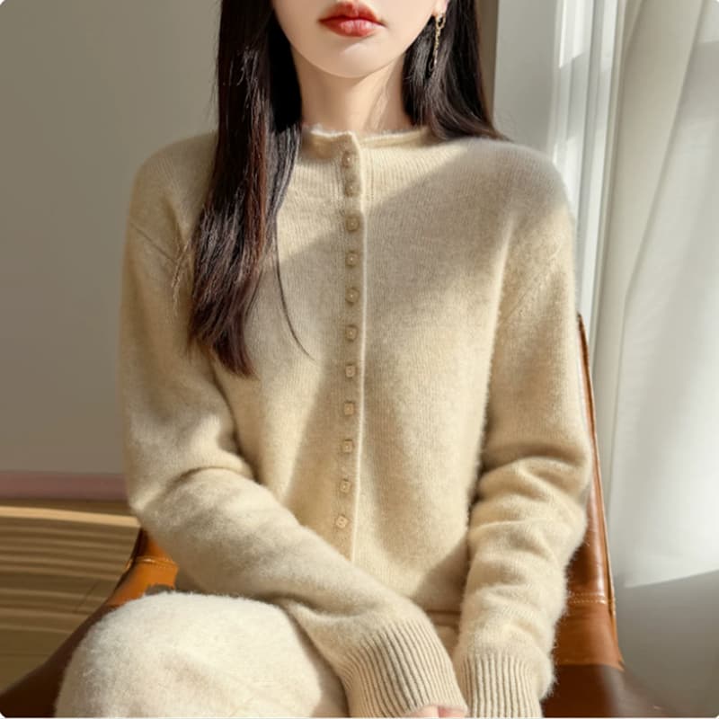 한 부서 착용 가져 가라. 가을 겨울 양모 니트 오픈 가디건 여성 기타 버클 반하이넥 스웨터 부드러운 찹쌀 다용도 맨위 이미지 2