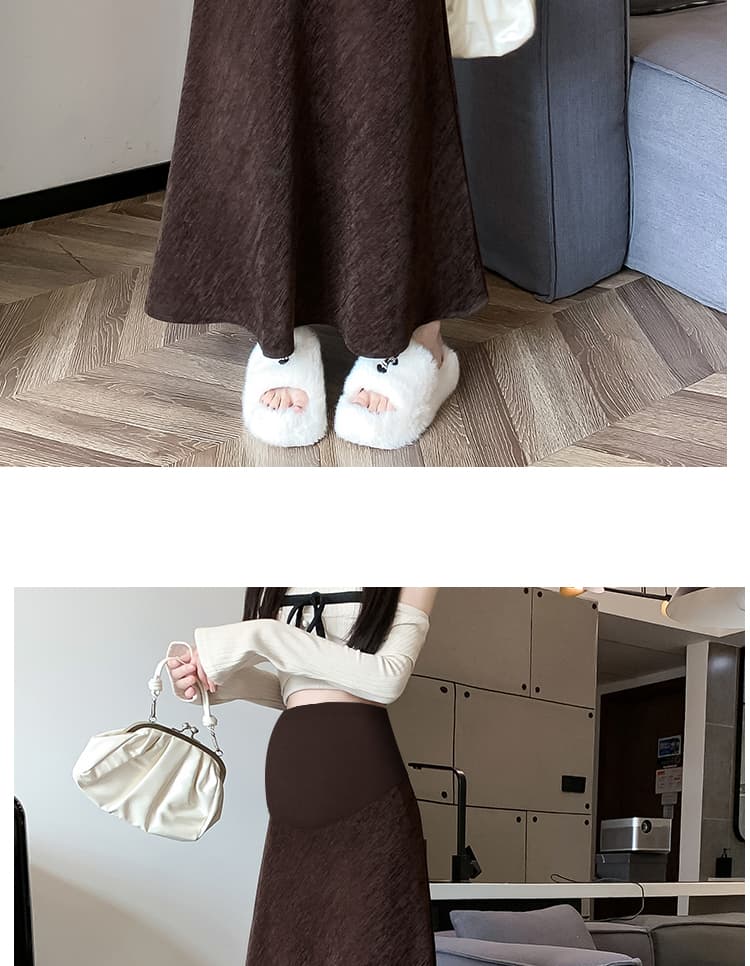 임산부 두꺼운 코듀로이 반신 스커트 가을 겨울 롱 코트 도루 센스 한 마디 큰 진자 타이트 스커트 복부 지지 인어 꼬리 롱 스커트 상세 이미지 35